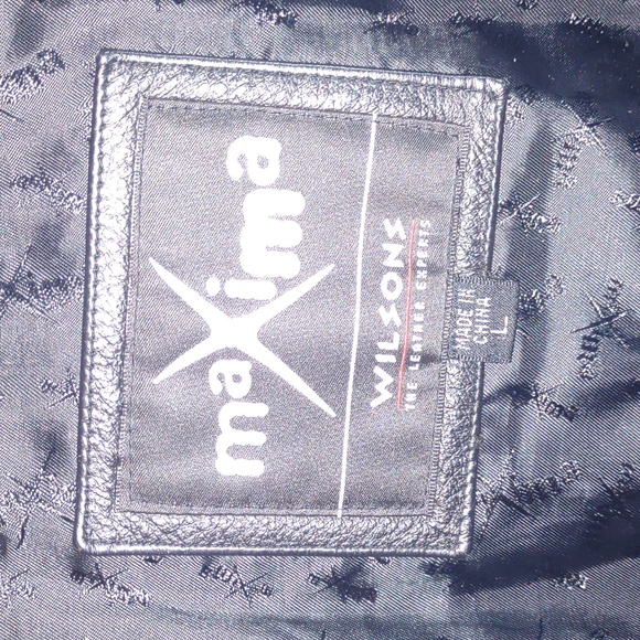 Wilson black leather blazer jacket coat lined - Picture 3 of 5